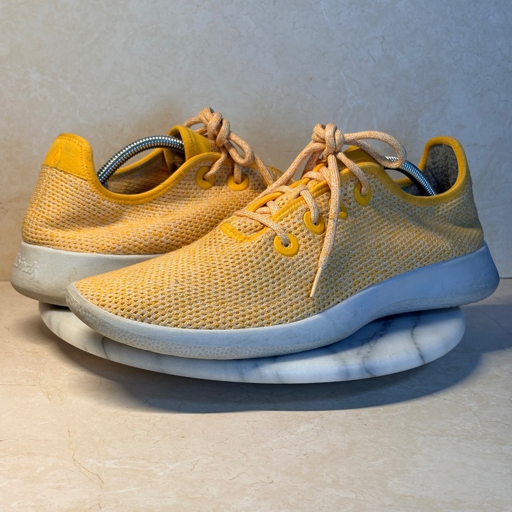 Allbirds Tree Runners Mens 12 Yellow Sustainable Eucalyptus Knit Sneakers TRM12